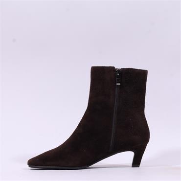 Pedro Anton Felicity Low Heel Ankle Boot - Brown Suede